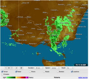 Latest Radar Image 13th June 11.10am